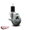 Service Caster 3.5'' Gray Poly Swivel 1-3/4'' Expanding Stem Caster with Brake SCC-EX20S3514-PPUB-TLB-134 - alternate 3